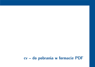 CV Małgorzata Gruszkowska